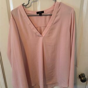 J. Crew Soft Pink V-Neck Blouse
